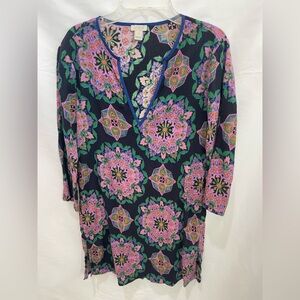 J. Crew  floral tunic coverup - XS petite